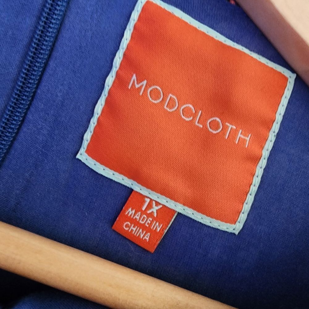 Modcloth Blue and Orange Garment - Picture 6 of 10